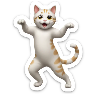 Cat dancing  sticker