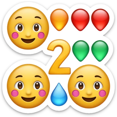 Emoji tenant un 6 et un 7 sticker