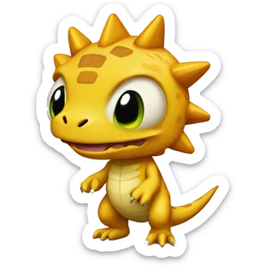 agumon saludando sticker