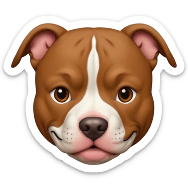 I want a pitbull only brown color without any other color on the face sticker