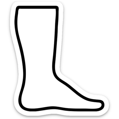 Outline icon of human leg and foot sticker