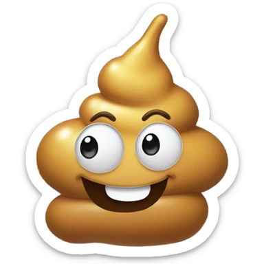 a rainbow happy poop sticker