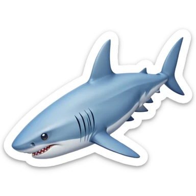 Tralalelo tralala shark on the beach wearing blue shoes sticker