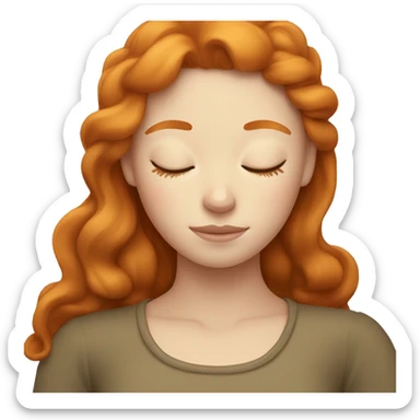 ginger girl sleeping  sticker
