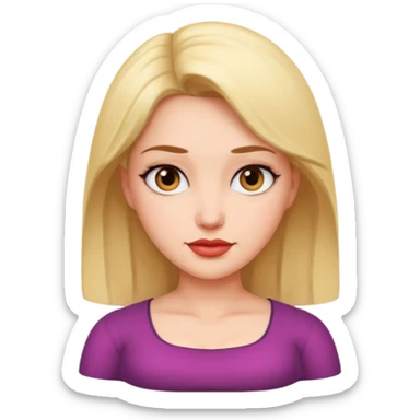 cartoon woman with big bust sticker