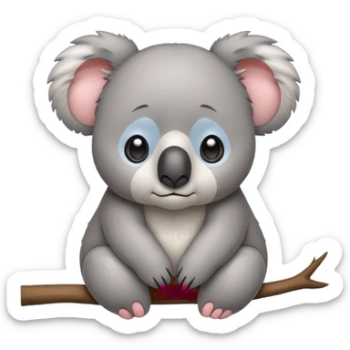 Cute koala bear with really sad eyes  sticker