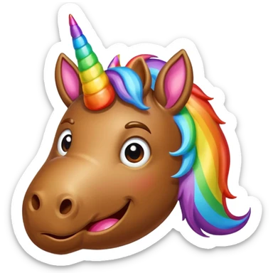 Poop unicorn  sticker