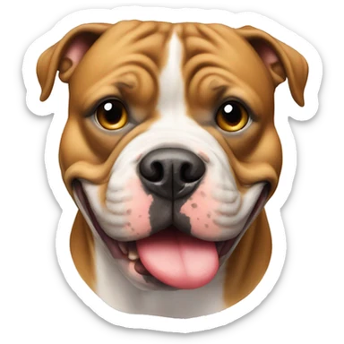 American bully with burger sticker