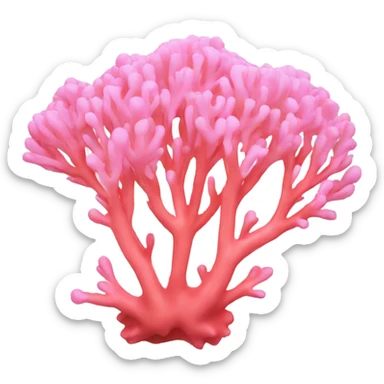 one pink coral  sticker
