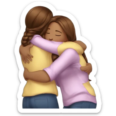 Hug with girls bestie sticker