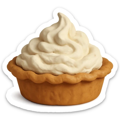 claymation style cream pie sticker