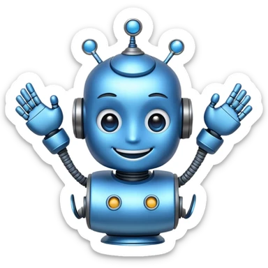 create a emoji which is the combination of the genie and the robot. sticker