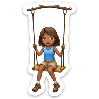 swing hike brown girl  sticker