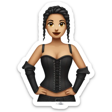 Girl in corset  sticker