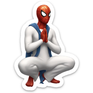 Spider-Man prayer hands sticker