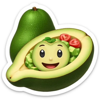 Casa de Infonafit con un aguacate con pies  brazos sticker