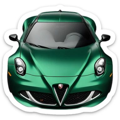 British racing green Alfa Romeo 4C sticker