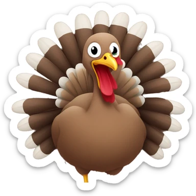 Turkey in the wild sticker