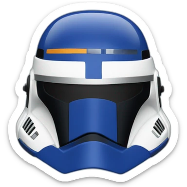blue helmet starwars sticker