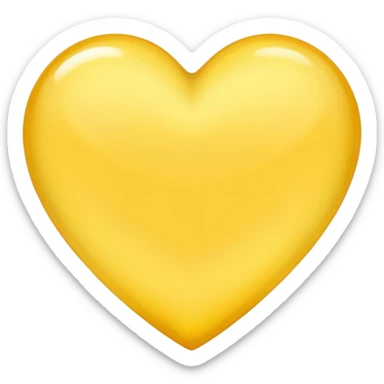 light yellow heart sticker