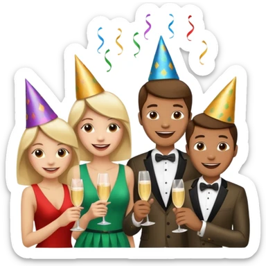 people drink champagne sticker