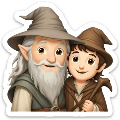Gandalf flirting with Frodo  sticker