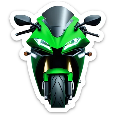 green kawasaki ninja H2 sticker