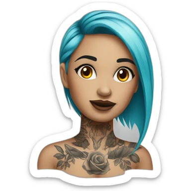tattoo artist girl sticker