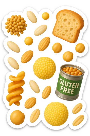 emoji stile iphone 3d di questi elementi che fluttuano in aria:

Riso, quinoa, avena, miglio, couscous senza glutine
Pasta e pane gluten-free
Farro a lievitazione lunga
Lenticchie e ceci in scatola

 che fluttuano sparse casualmente in aria, iperealistico 4k sticker