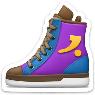 Letter J with shoes sticker