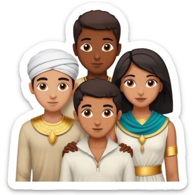 5 bestfriends, 1 south Asian girl, 1 Egyptian boy, 1 iranian girl, 1 moroccan boy , 1 black boy sticker
