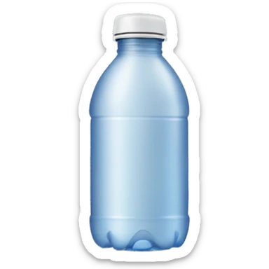 A water bottle is a portable container designed to hold and transport water or other beverages sticker