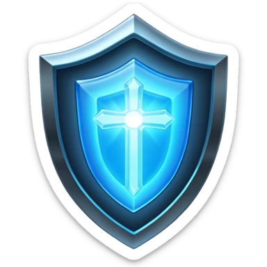 shield with a luminous aura sticker
