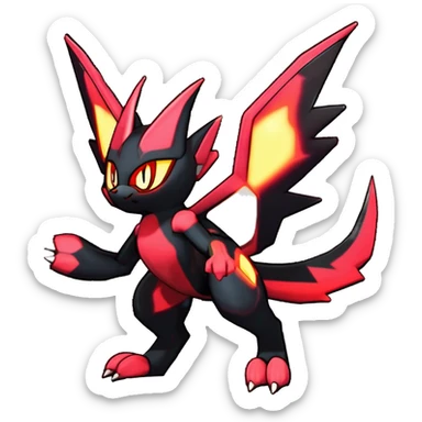 Noivern-Litten-Zorua-Nargacuga-Fakemon-hybrid full body sticker