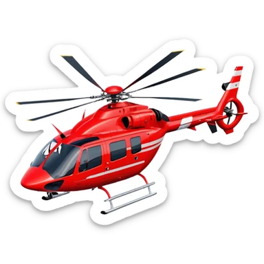 Rescue Helicopter - Airbus H145 (Model Year: 2021) (Iconic colour: Red with white) sticker