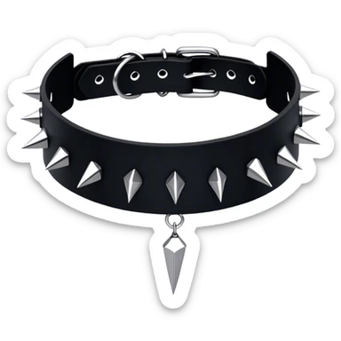  goth spike choker collar sticker