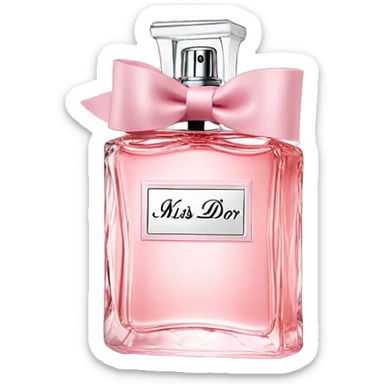 Light pink Miss Dior perfume with bow sticker