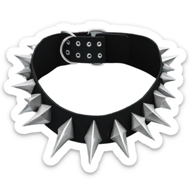 black spiked collar choker sticker