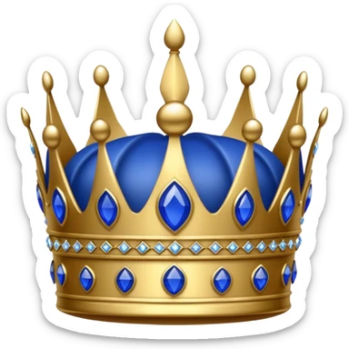 royal blue crown sticker