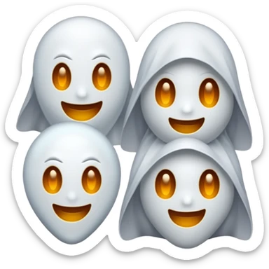 Emojis qui rigole fusionné avec l’emojis fantôme 👻 sticker