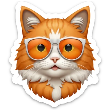 Cat wearing sunglasses and he has a sign on top of him saying "niall and arhaan are stupid" sticker