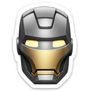 Iron man with mask on sticker