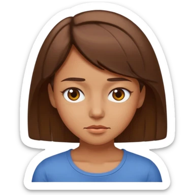 Squinting Eyes emoji medium tan girl sticker