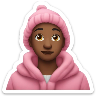 Asthetic pink cozy Christmas  sticker