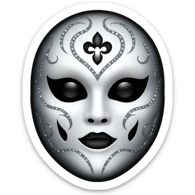 mask Ghost face glitter  sticker