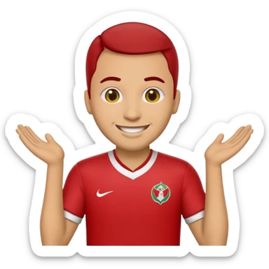 Create me an emoji that wears wydad shirt sticker