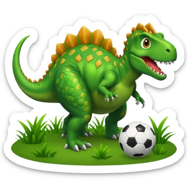 Futbol oynayan dinozor  sticker