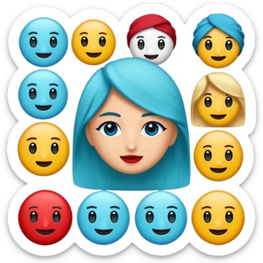 Yuvarlak bir TikTok mavi tik emojisi sticker