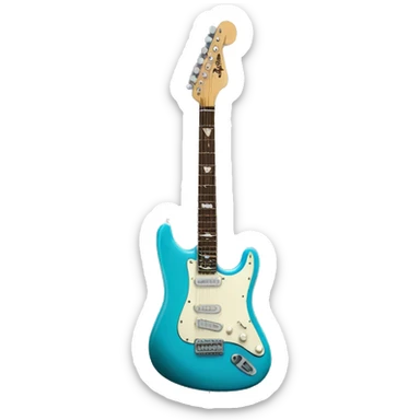 A model of the fender American pro dark night guitar sticker