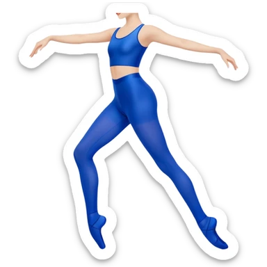 Royal blue dance tights sticker